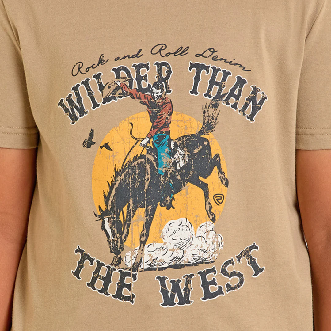 Rock & Roll Denim Boys' Wilder Than The West Graphic T-Shirt