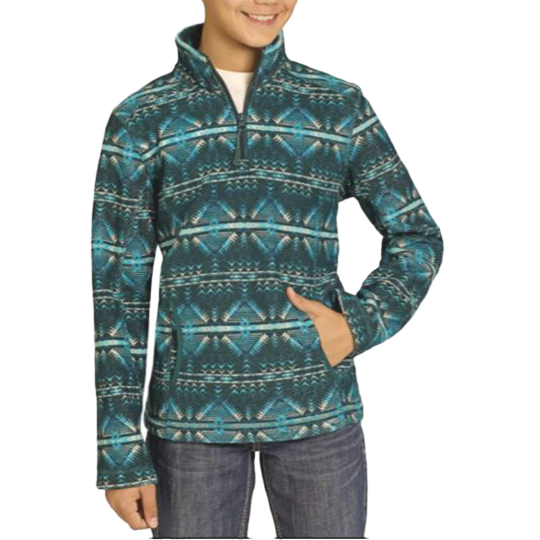 Powder River Outfitters Boys' Aztec Have Fleece Pullover