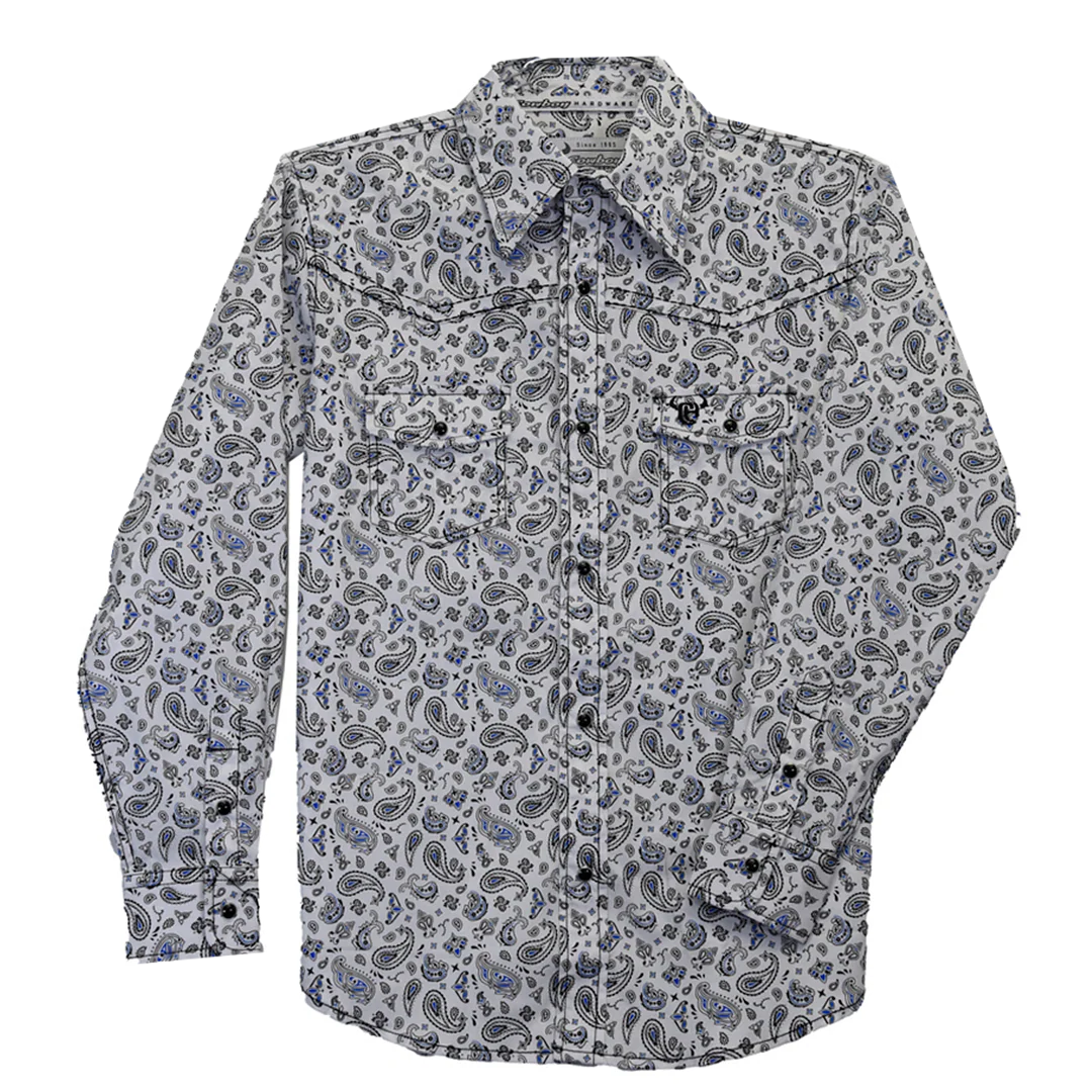 Cowboy Hardware Boys' Paisley Print Snap Shirt