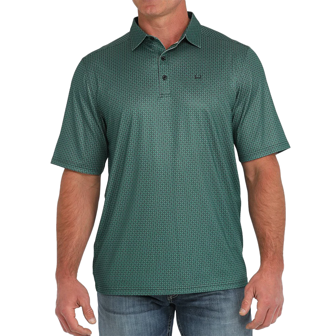 Cinch Men's Arena Flex Geometric Print Polo