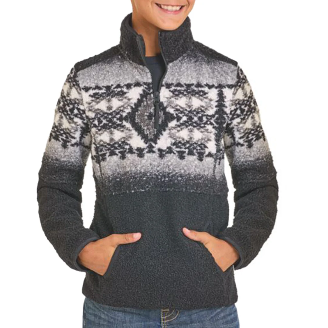 Powder River Outfitters Boys' Printed Aztec 1/4 Zip Pullover