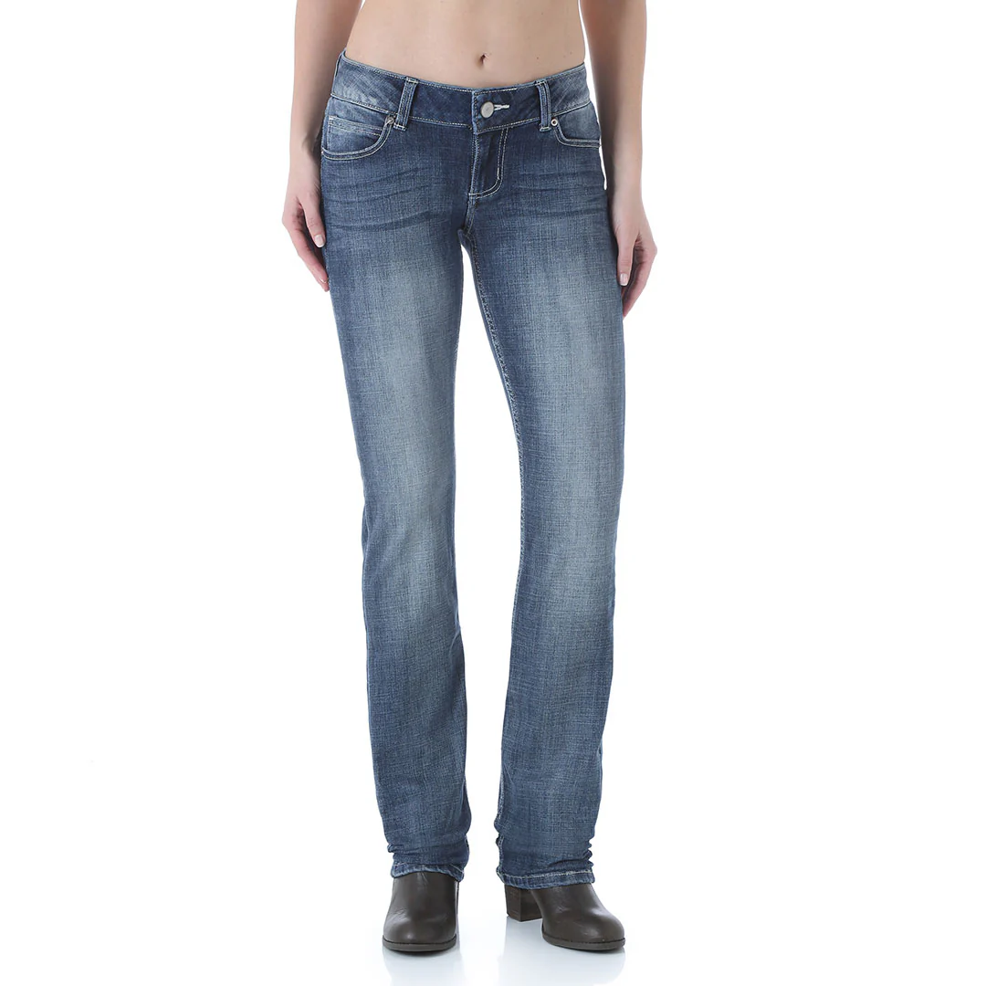Wrangler Women's Straight Leg Mid Rise Jeans