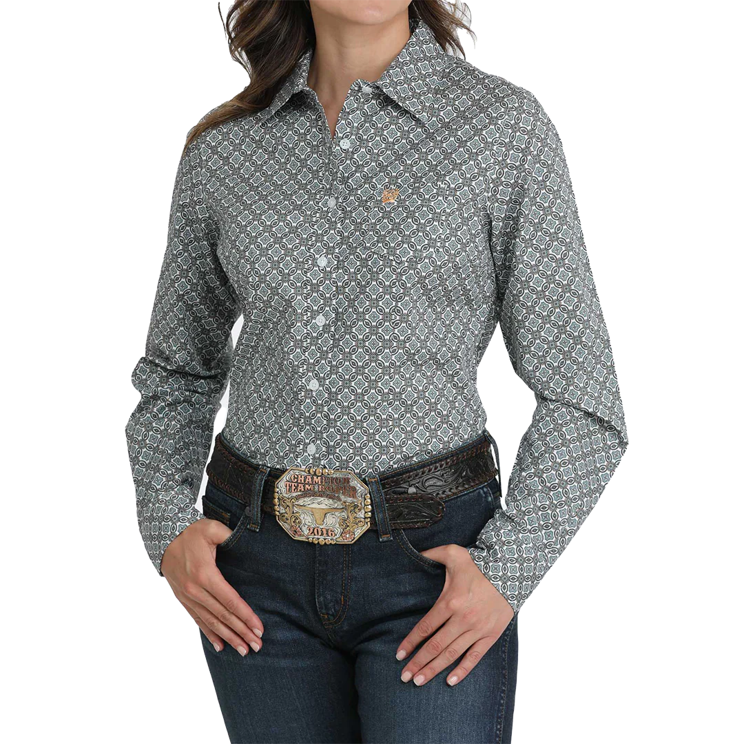 Cinch Women's Medallion Print Button-Down Western Shirt