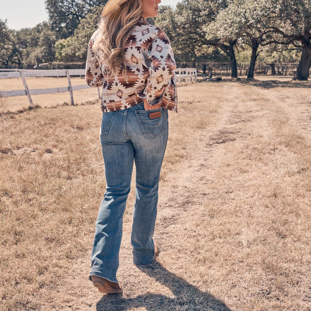 Wrangler Women's Western Printed Boyfriend Jacket