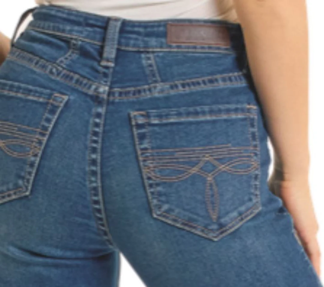 Rock & Roll Denim Women's Two Tone Bootcut Jeans