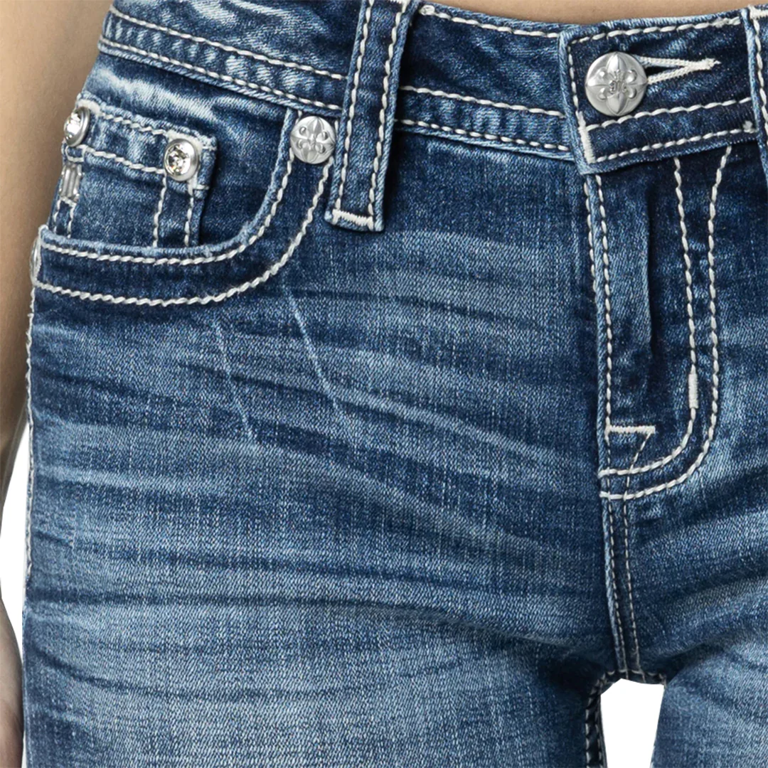 Miss Me Women's Tribal Horseshoe Bootcut Jeans