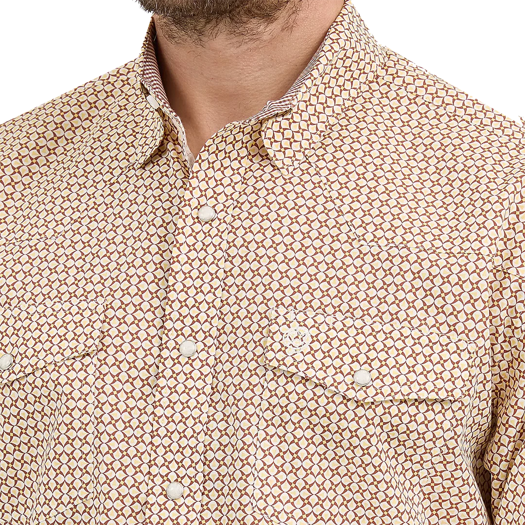 Wrangler Men's George Stra Troubadour Long Sleeve Snap Shirt