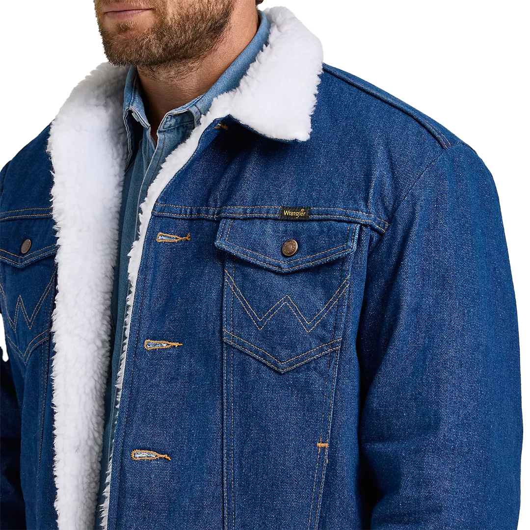 Wrangler Men's Sherpa Lined Denim Jacket