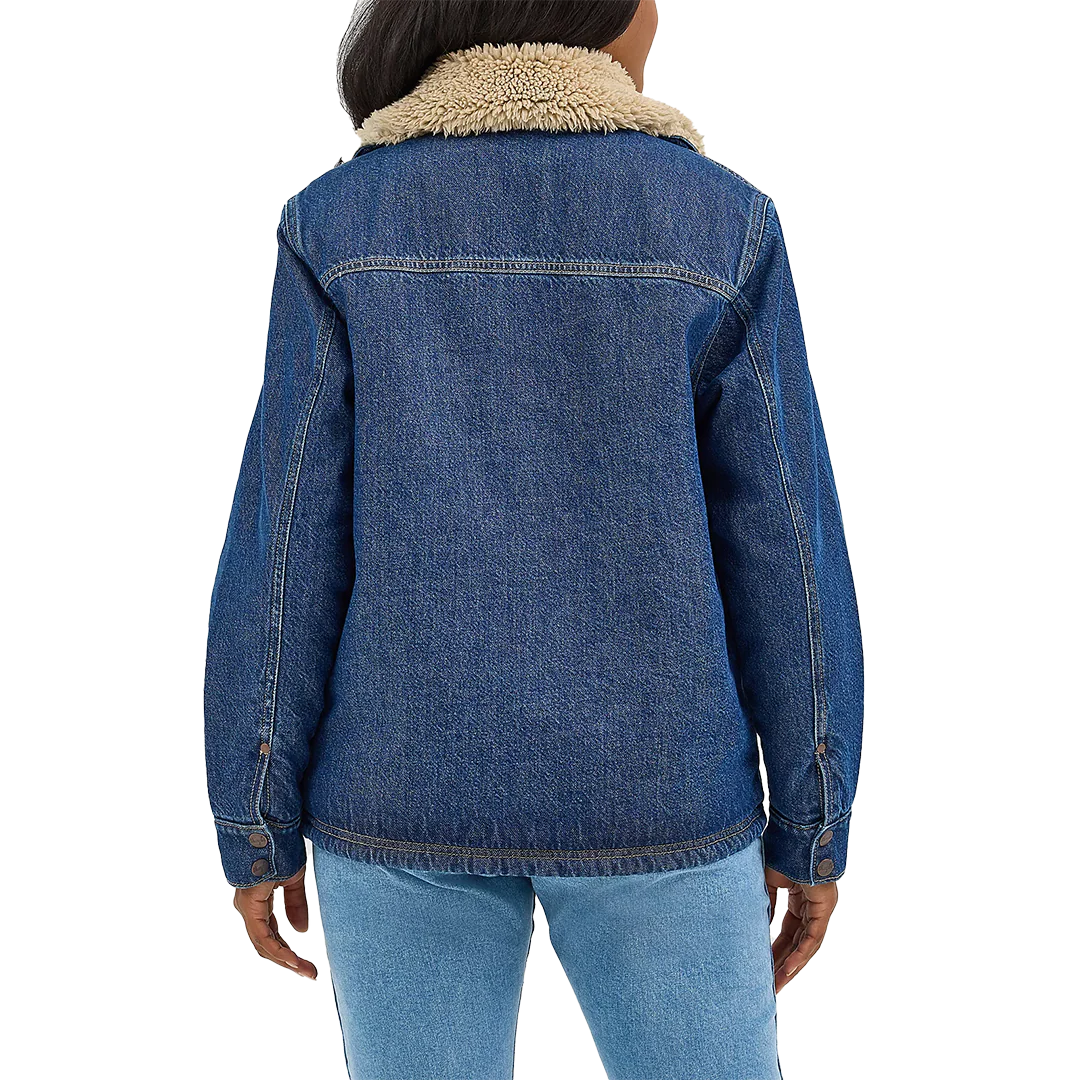 Wrangler Women's Western Sherpa Lined Denim Range Coat
