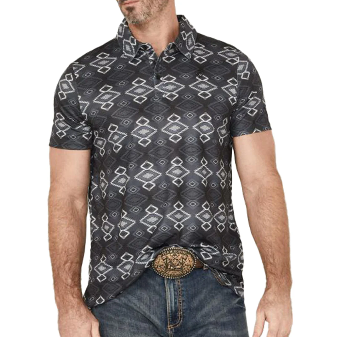 Rock & Roll Cowboy Men's Aztec Polo