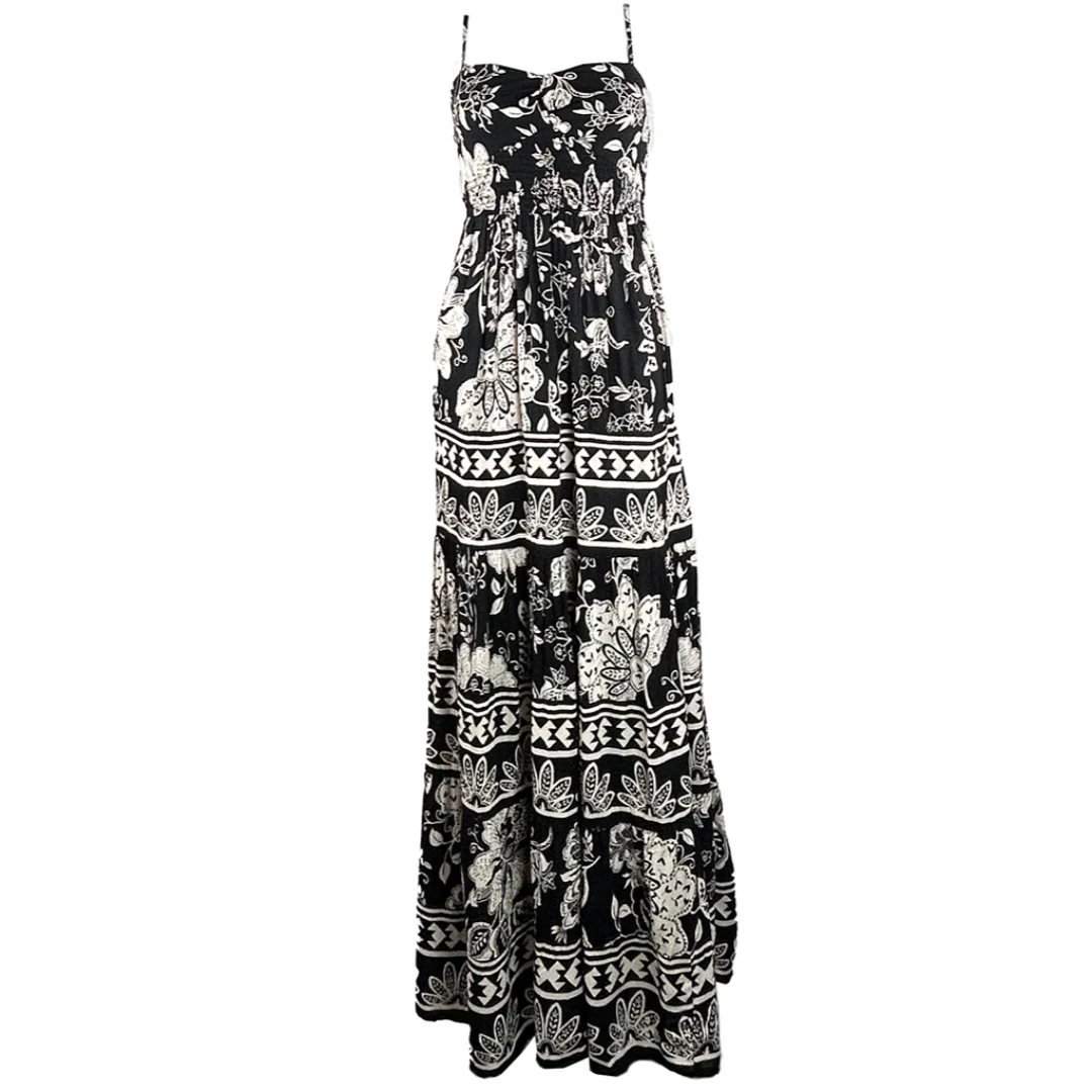 Angie Clothes Women's Flowers Maxi Dress