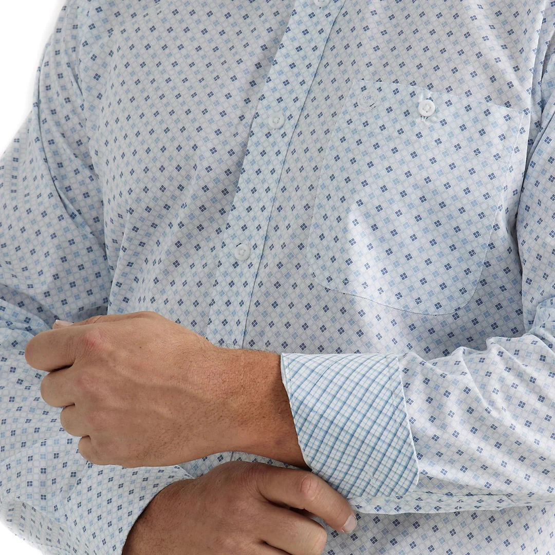 Wrangler Men's George Strait One Pocket Button-Down Pattern Shirt