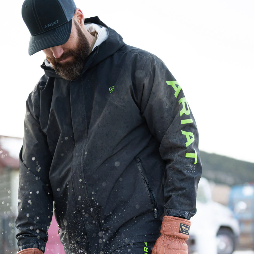 Ariat Men's Rebar Stormshell Logo Waterproof Jacket