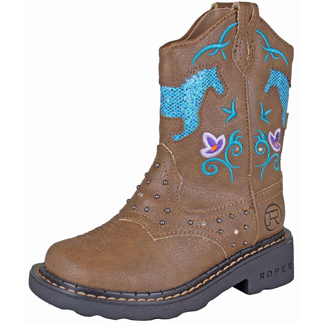 Roper Girls' Horse Cut-out Cowgirl Boots