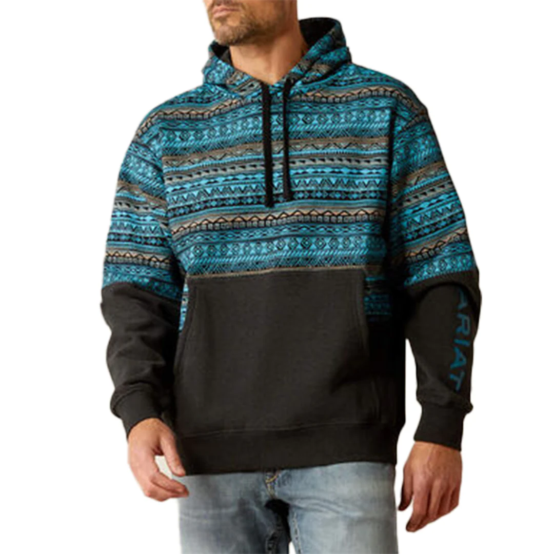Ariat Men's Colour Block Aztec Hoodie