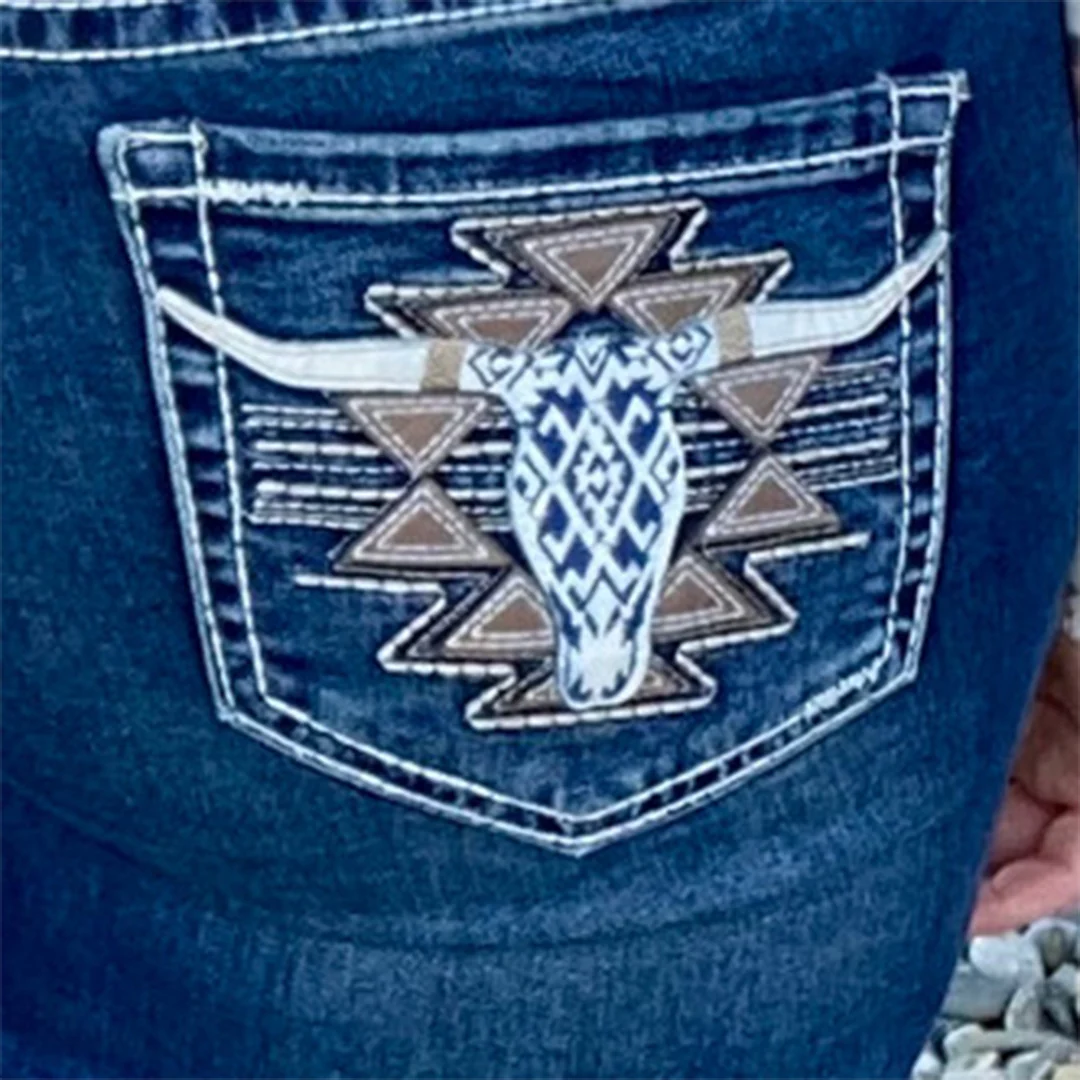 Rock & Roll Denim Women's Steer Head Bootcut Jeans