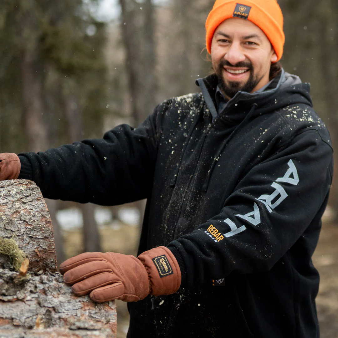 Ariat Men's Rebar Logo Sleeve Zip-Up Hoodie