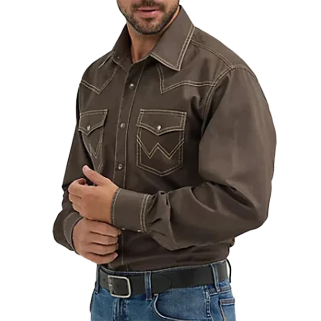 Wrangler Men's Retro Premium Long Sleeve Snap Shirt