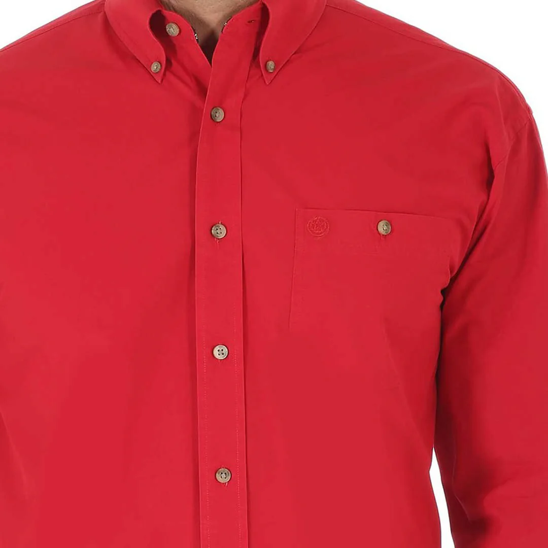 Wrangler Men's George Strait Solid Button-Down Shirt