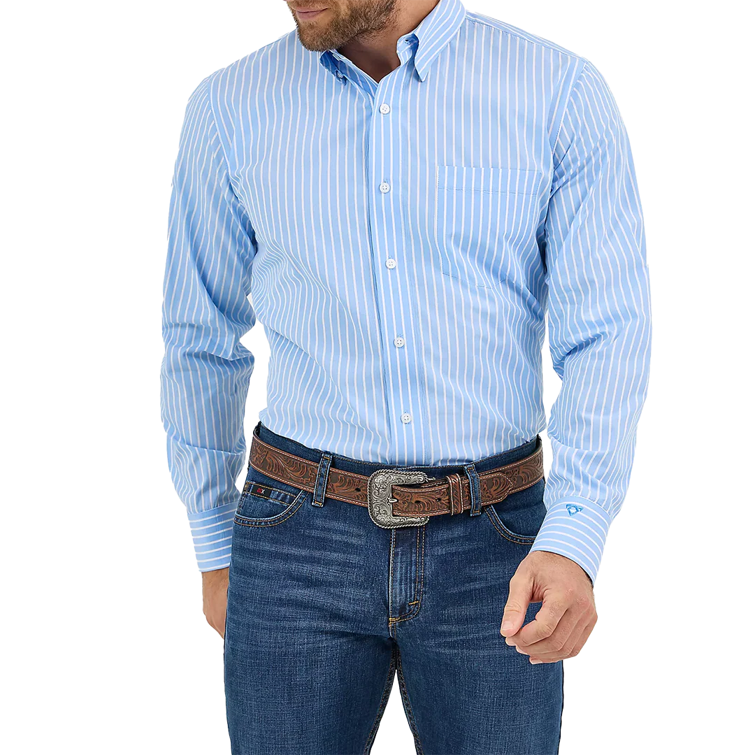 Wrangler Men's Cody Johnson Stripes Long Sleeve Button Shirt