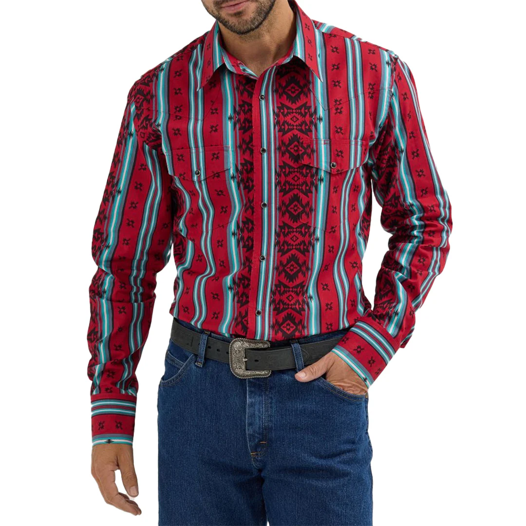 Wrangler Men's Checotah Sonoran Long Sleeve Snap Shirt