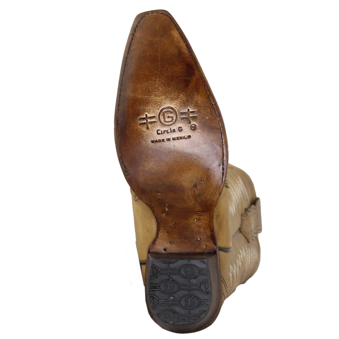 Circle G Women's Tan Studded Cowgirl Boots