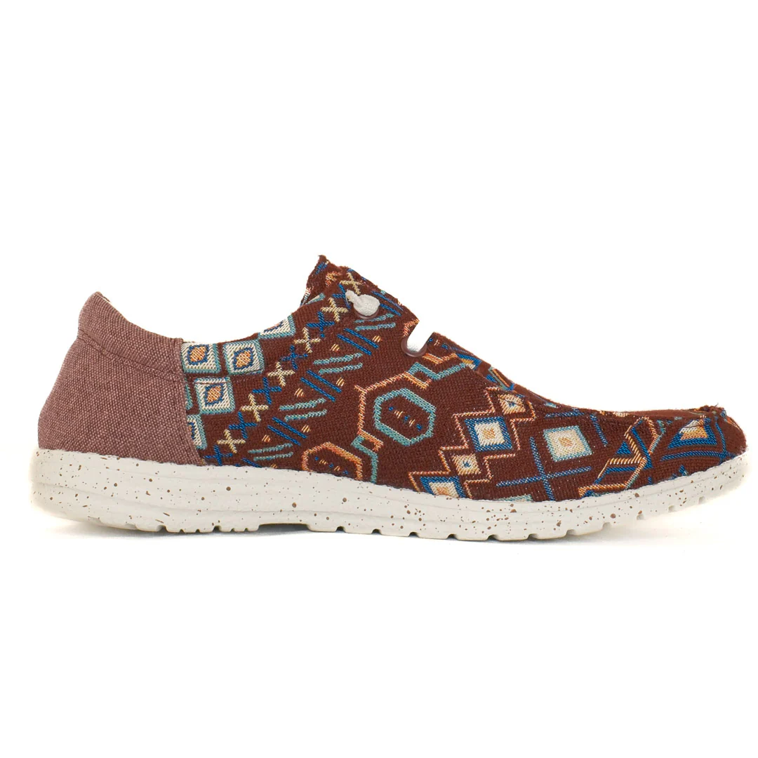 Roper Women's Aztec Print Canvas Slip-On Shoes