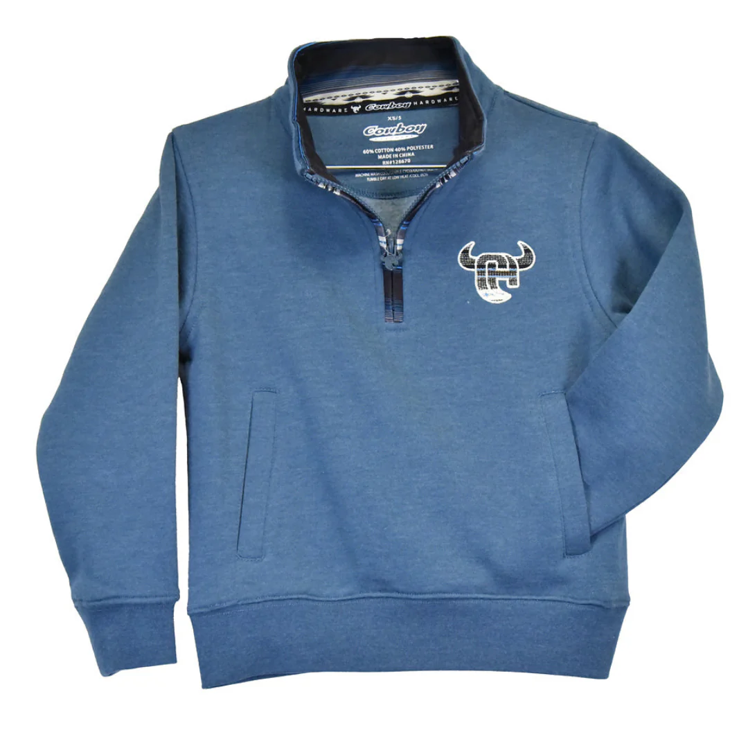 Cowboy Hardware Boys' 1/4 Zip Knit Pullover