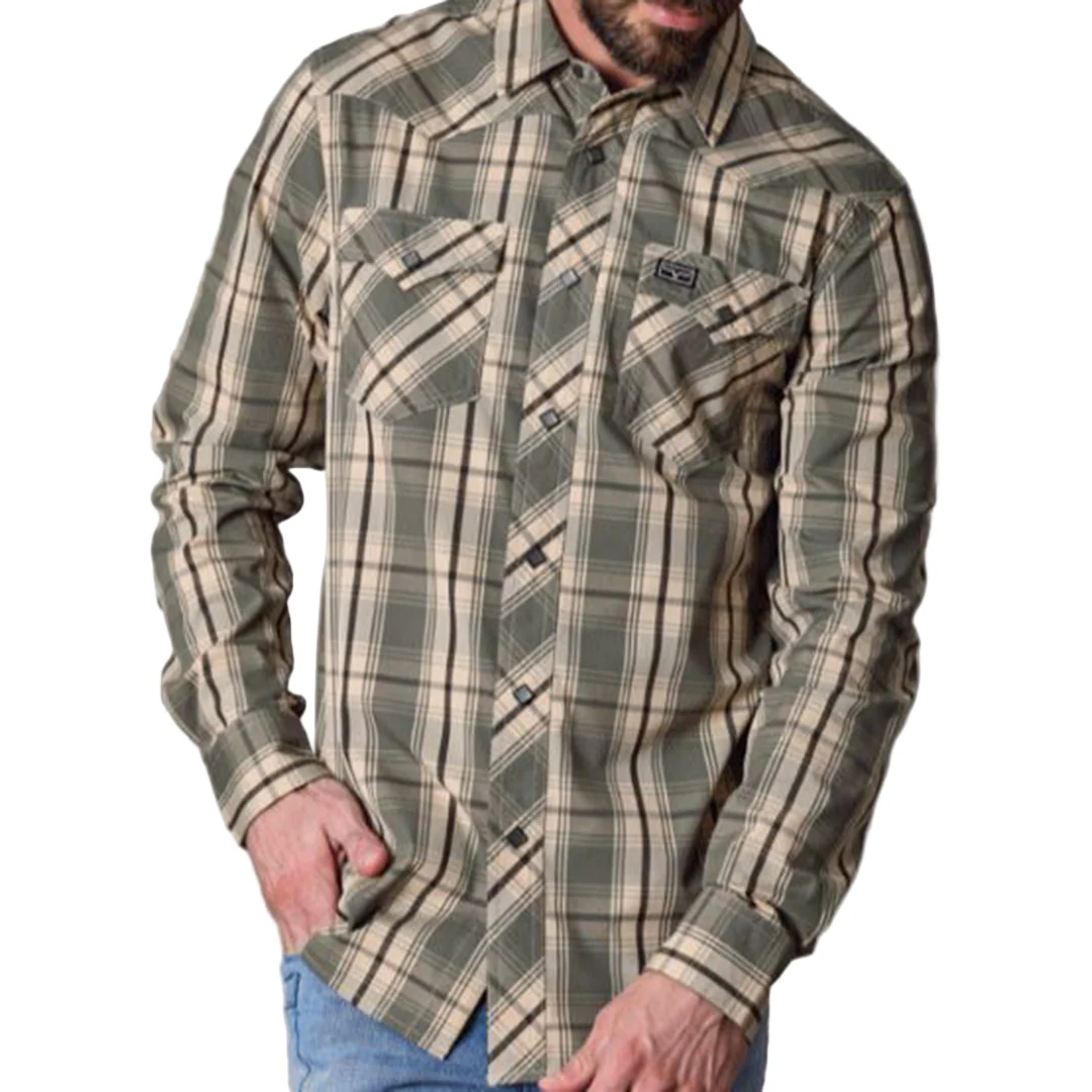 Kimes Ranch Men's Frank Plaid Long Sleeve Snap Shirt
