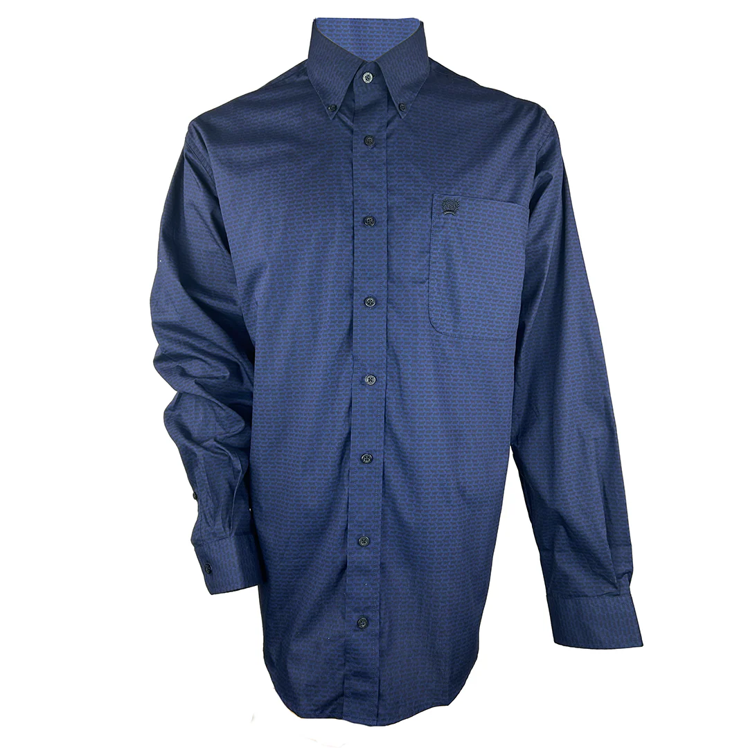 Cinch Men's Cow Geometric Print Button-Down Shirt