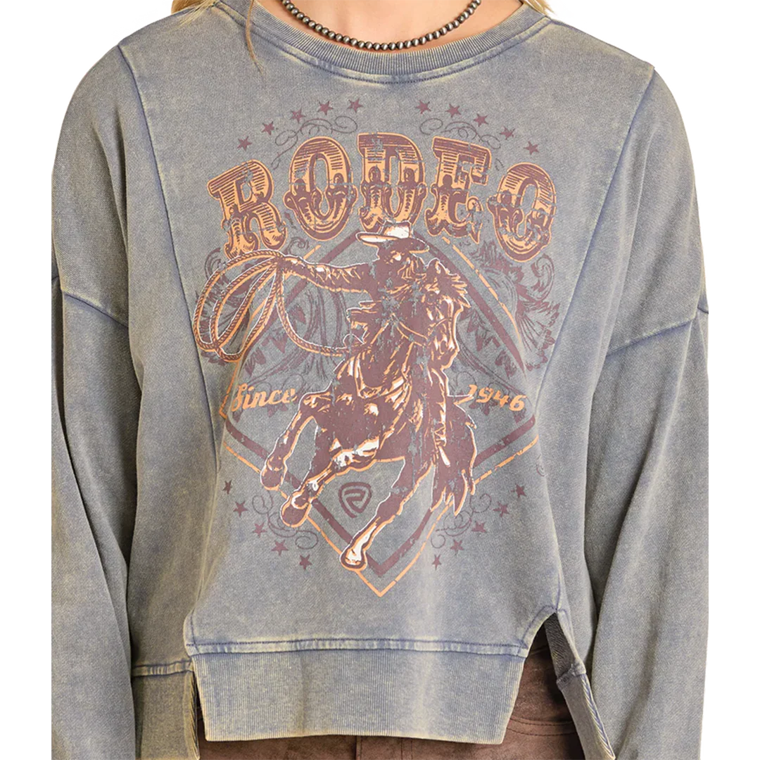 Rock & Roll Denim Women's Graphic Print Pullover
