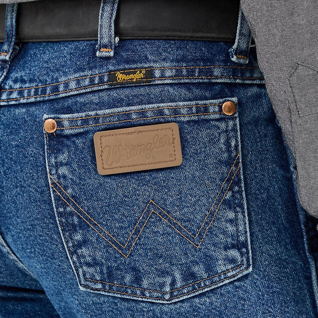 Wrangler Men's Gold Buckle Slim Fit Straight Leg Jeans