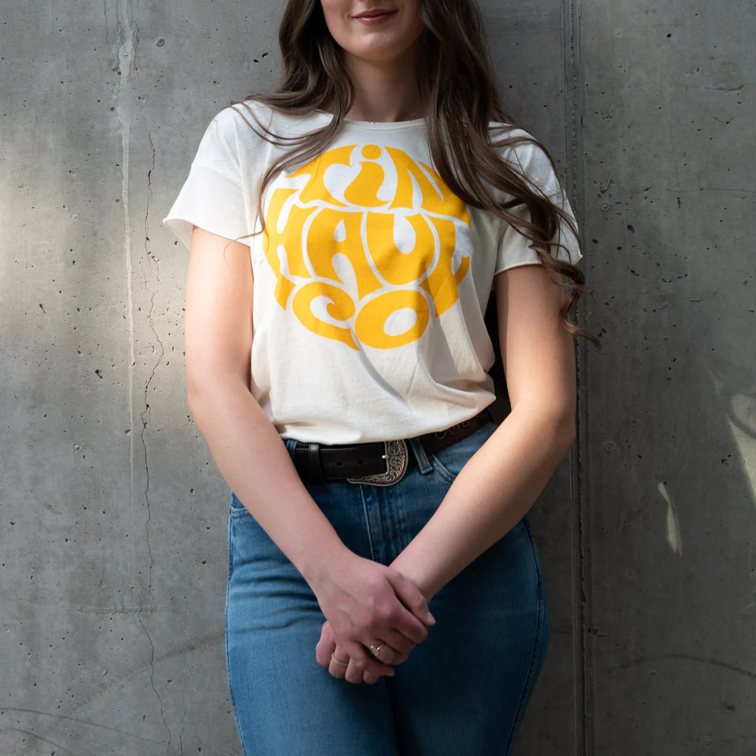 Tin Haul Women's In Wavy Circle Screen Print T-Shirt