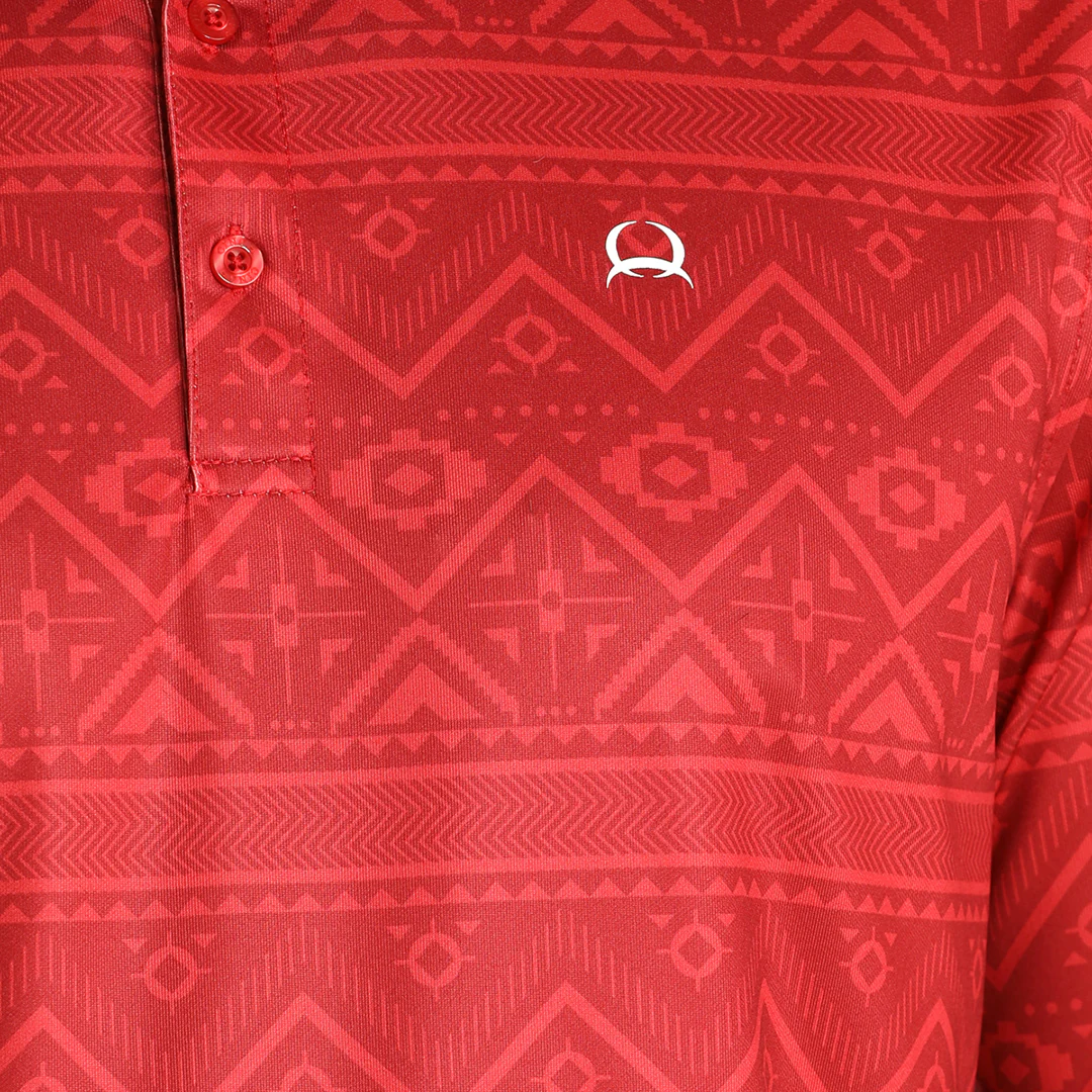 Cinch Men's Aztec Print Polo