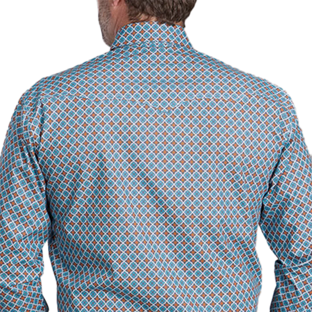 Roper Men's Amarillo Collection Tile Fouldard Long Sleeve Snap Shirt