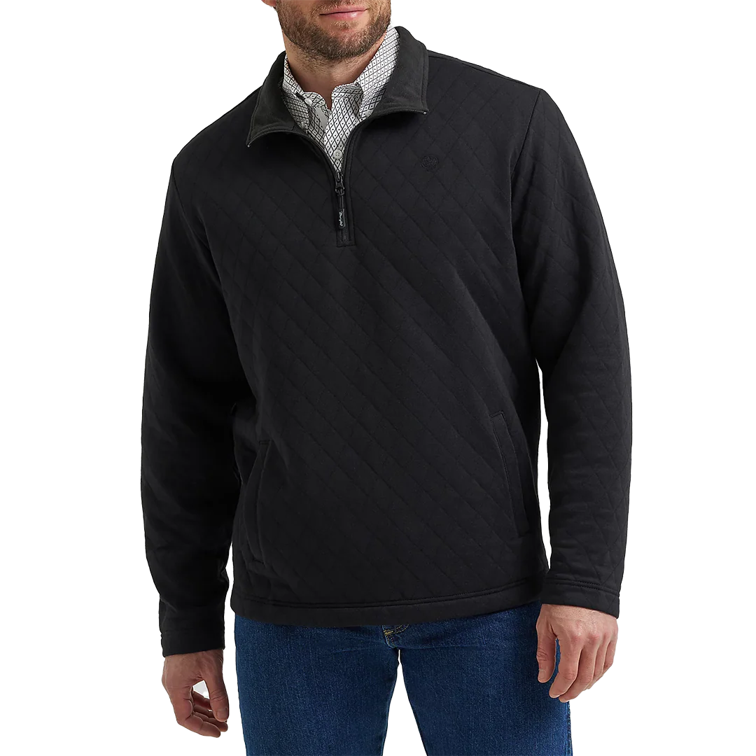 Wrangler Men's George Strait Quarter-Zip Quilted Pullover