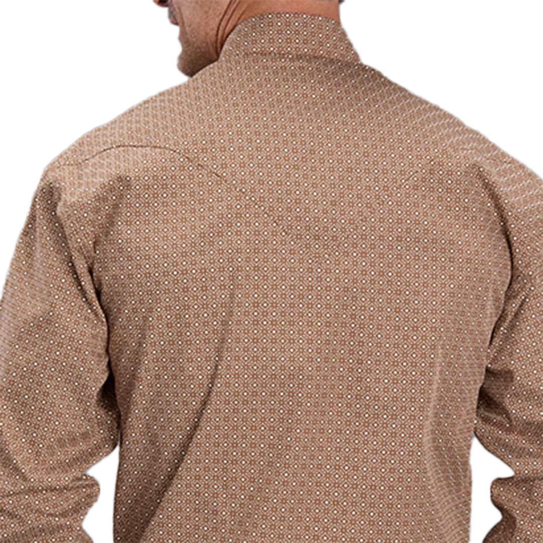 Stetson Men's Geometric Print Long Sleeve Snap Shirt