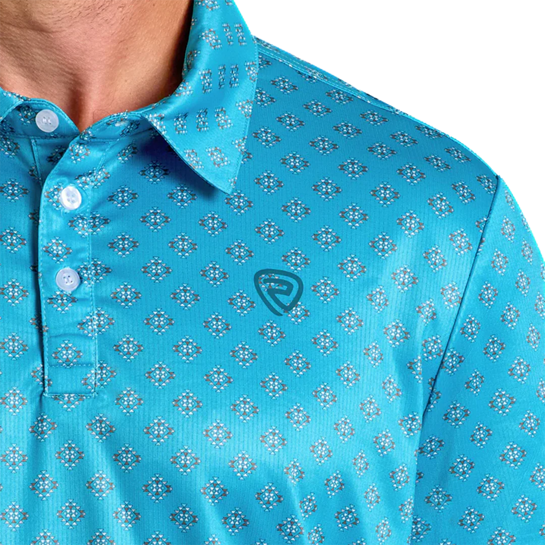 Rock & Roll Denim Men's Aztec Printed Polo