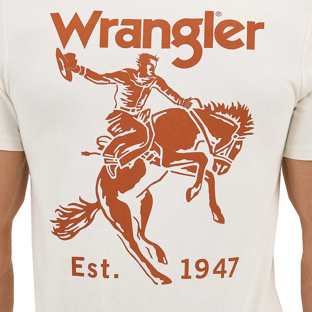 Wrangler Men's Bucking Cowboy Back Graphic T-Shirt