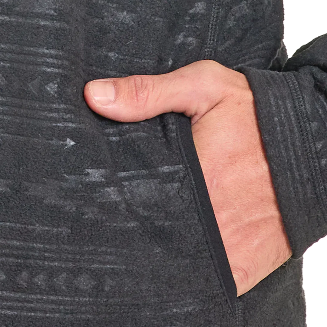 Panhandle Men's 1/4 Zip Aztec Printed Fleece Pullover