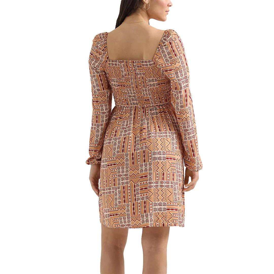 Wrangler Women's Smocked Bodice A-Line Dress