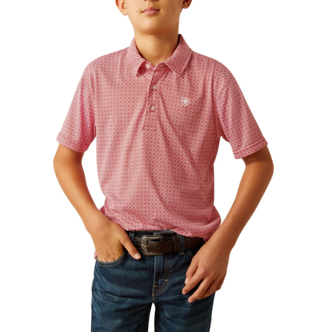 Ariat Boys' Geometric Print Polo