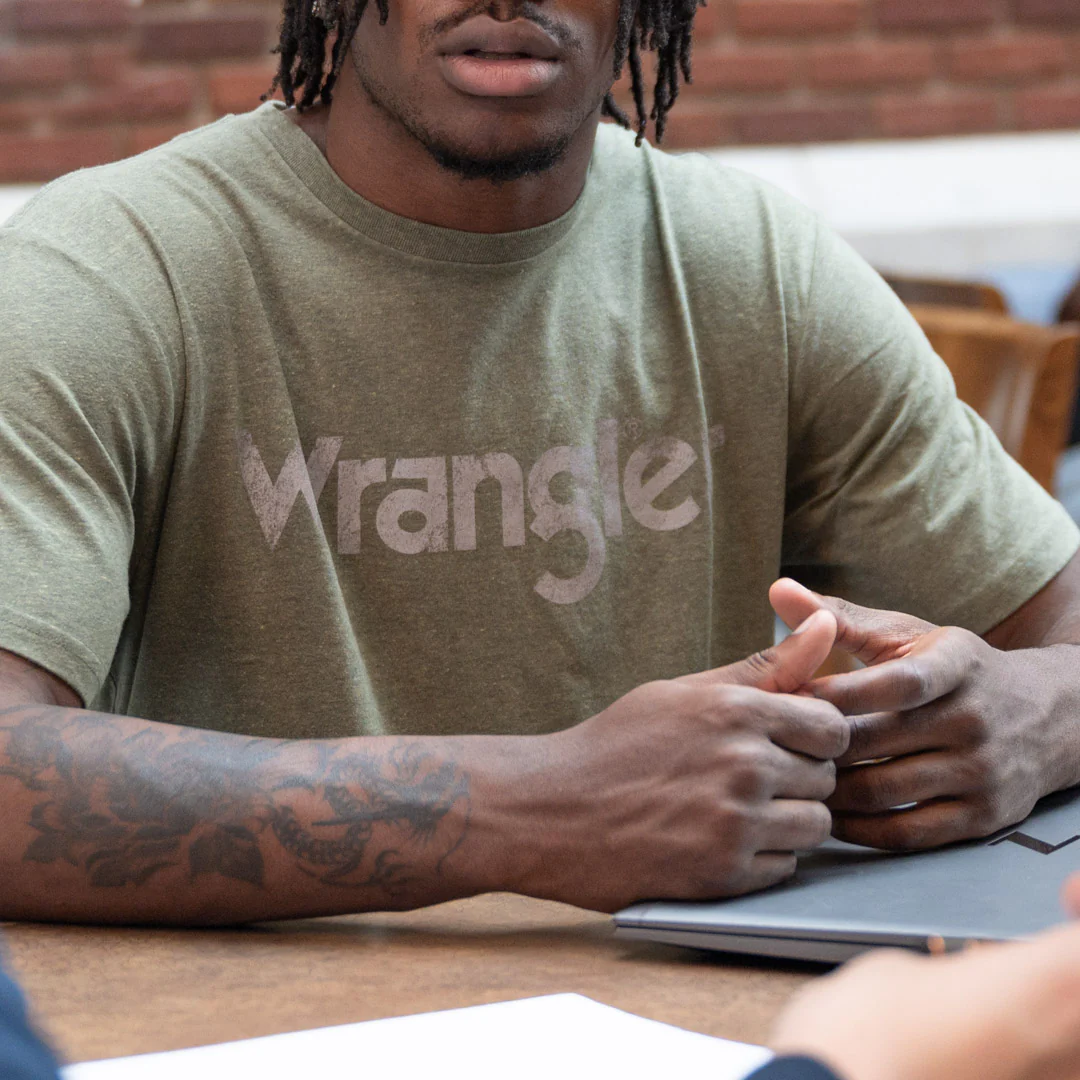 Wrangler Men's Logo Olive T-Shirt