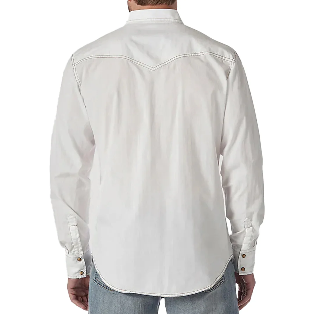 Wrangler Men's Retro Slid Dobby Long Sleeve Snap Shirt