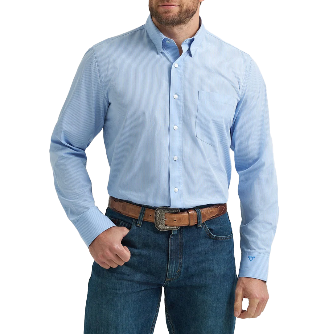 Wrangler Men's Cody Johnson Stripe Long Sleeve Button Shirt