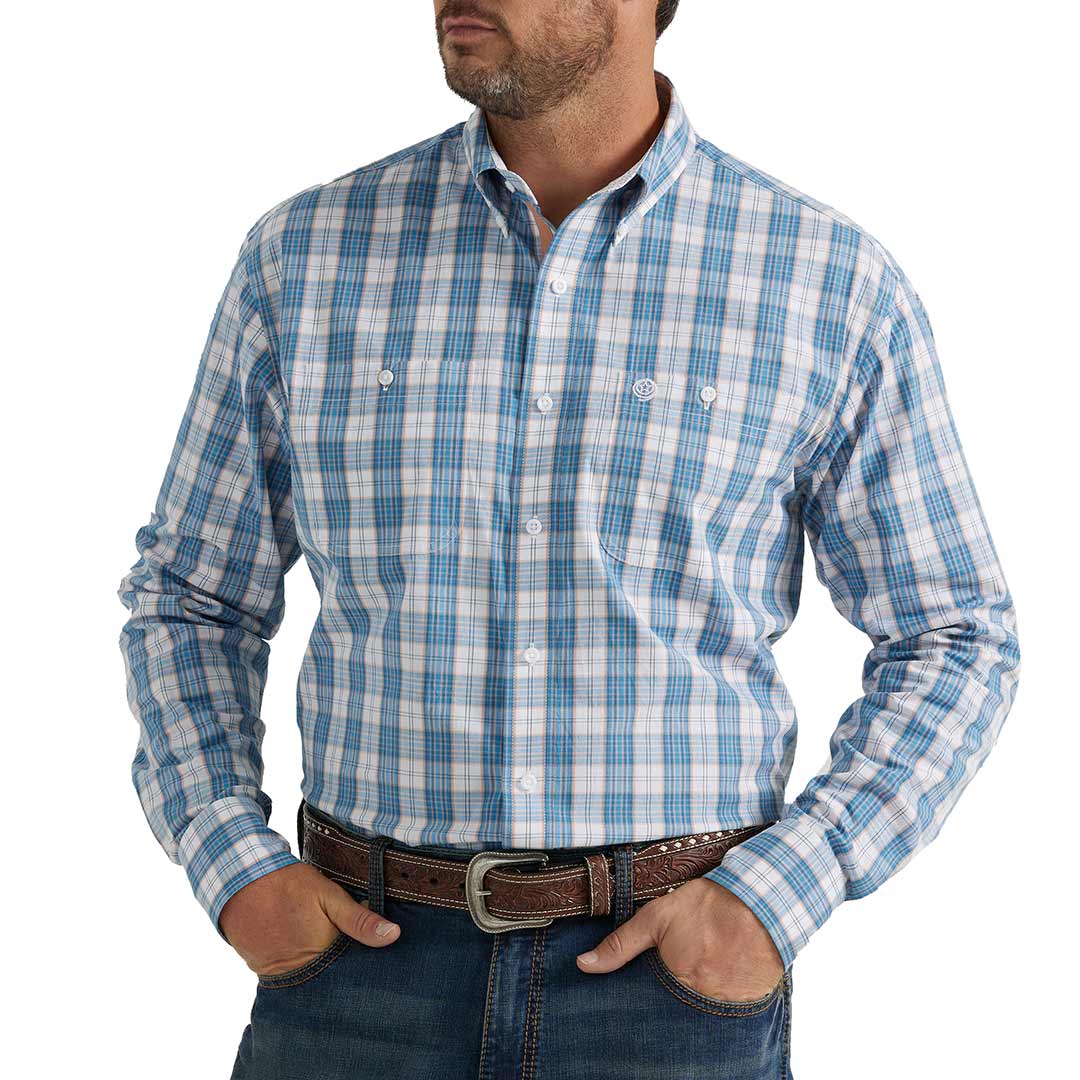 Wrangler Men's George Strait Plaid Button-Down Shirt