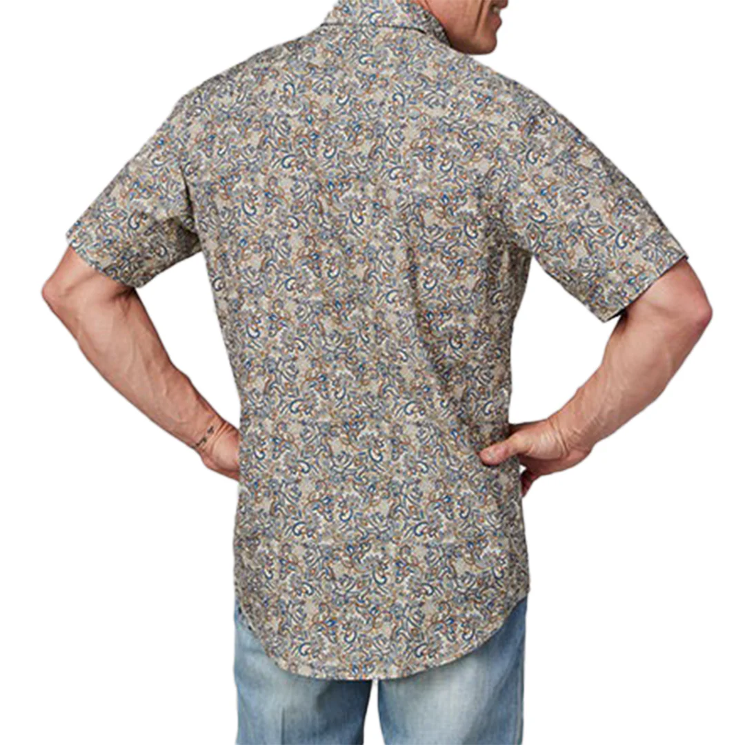 Roper Men's Paisley Print Short Sleeve Snap Shirt