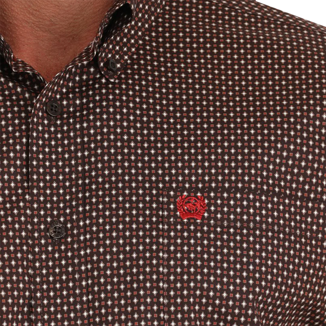 Cinch Men's Starburst Long Sleeve Button Shirt