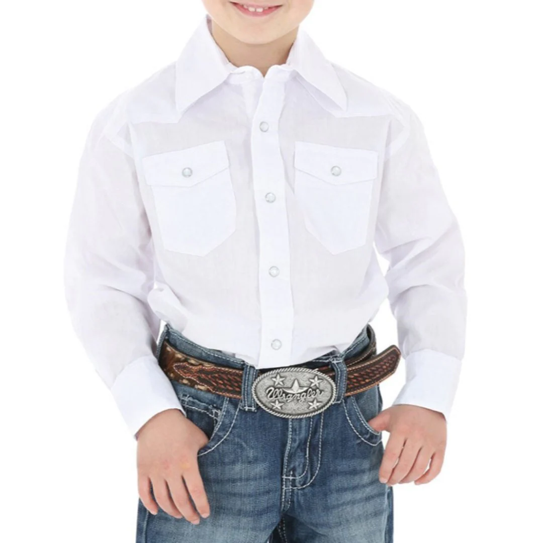 Wrangler Boys' Snap Front Western Dress Shirt