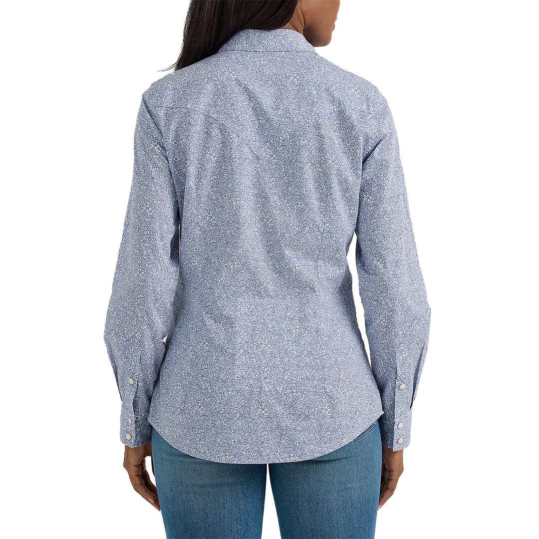 Wrangler Women's All Occasion Western Long Sleeve Snap Shirt